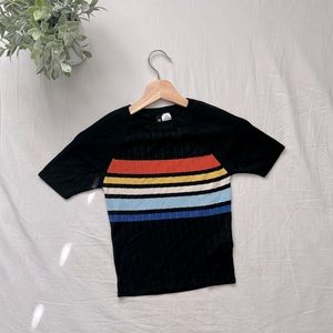 H&M striped shirt crop top